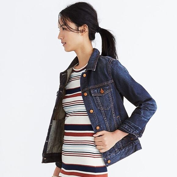 Madewell Jean Jacket in Briarwood Wash Size Small SOLD OUT Online Trucker - Picture 3 of 9